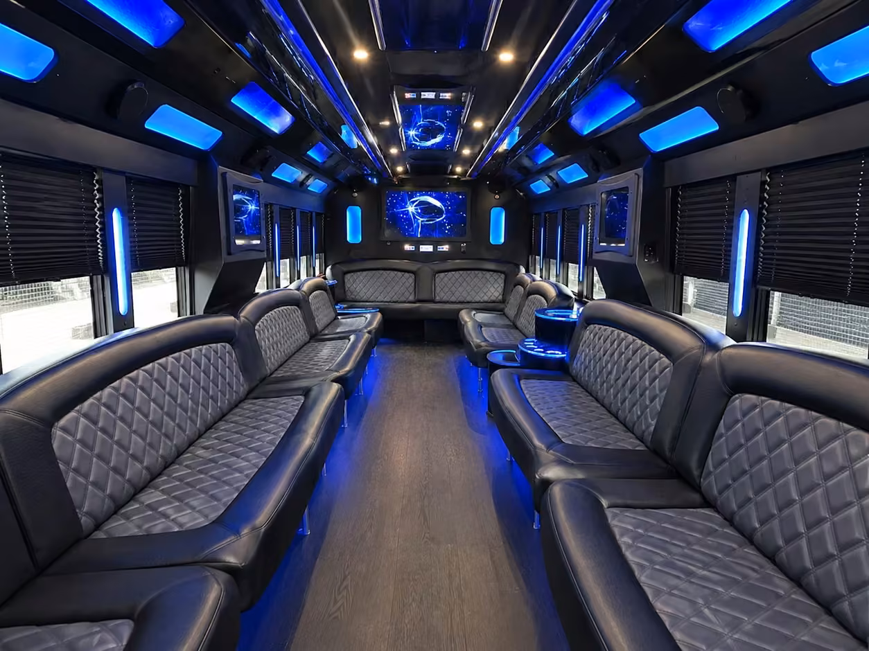 san diego party bus interior